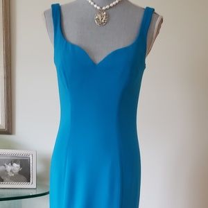 Badgley  Mischka blue  maxi dress